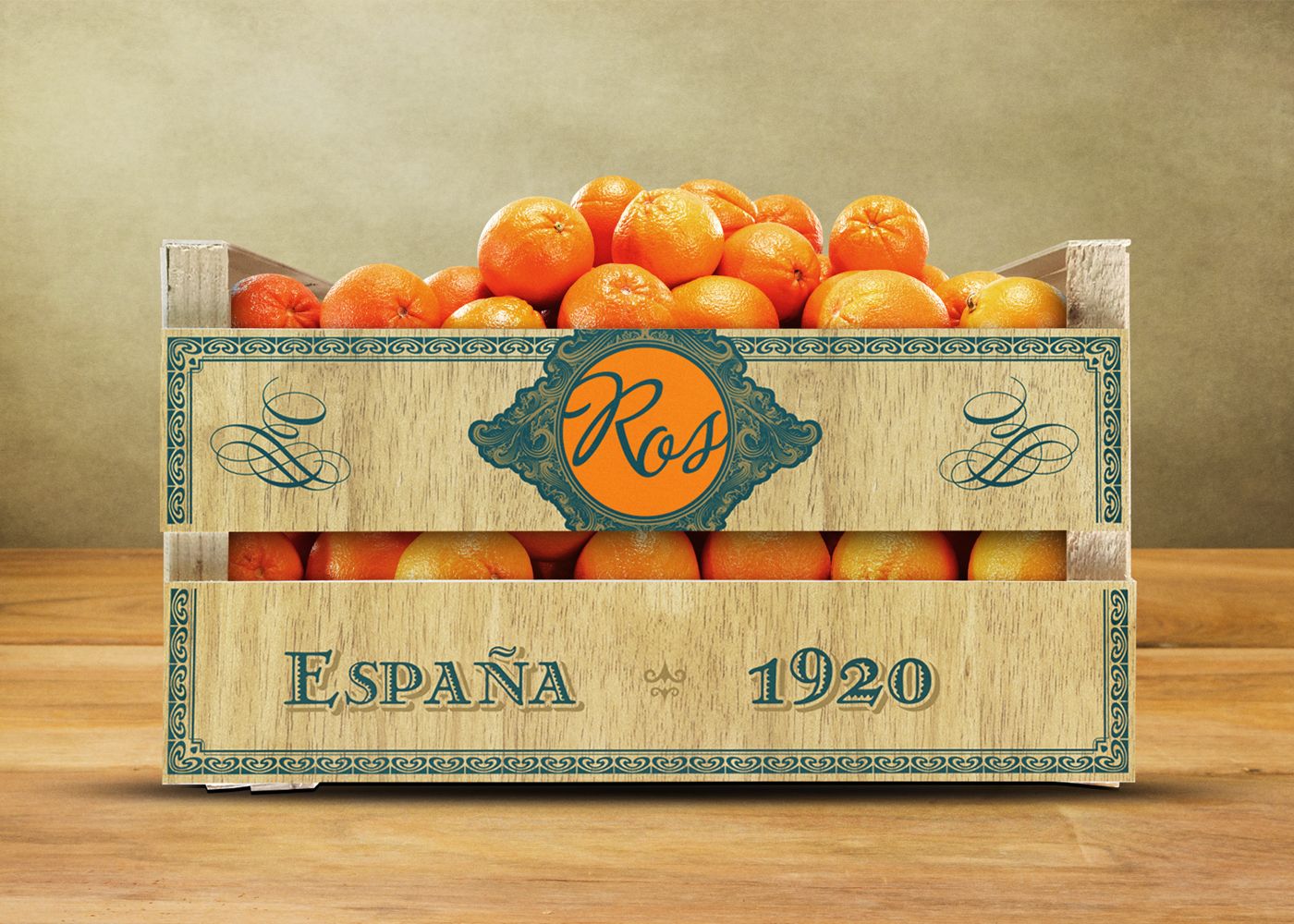 Caja de madera de clementinas Ros - Eclectick Studio