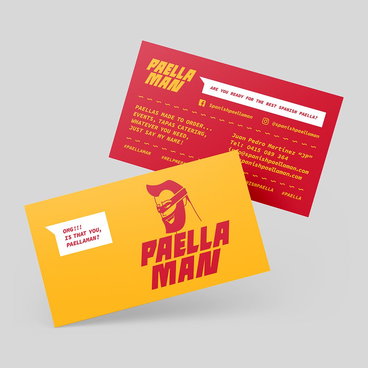 Paellaman business cards - Eclectick Studio
